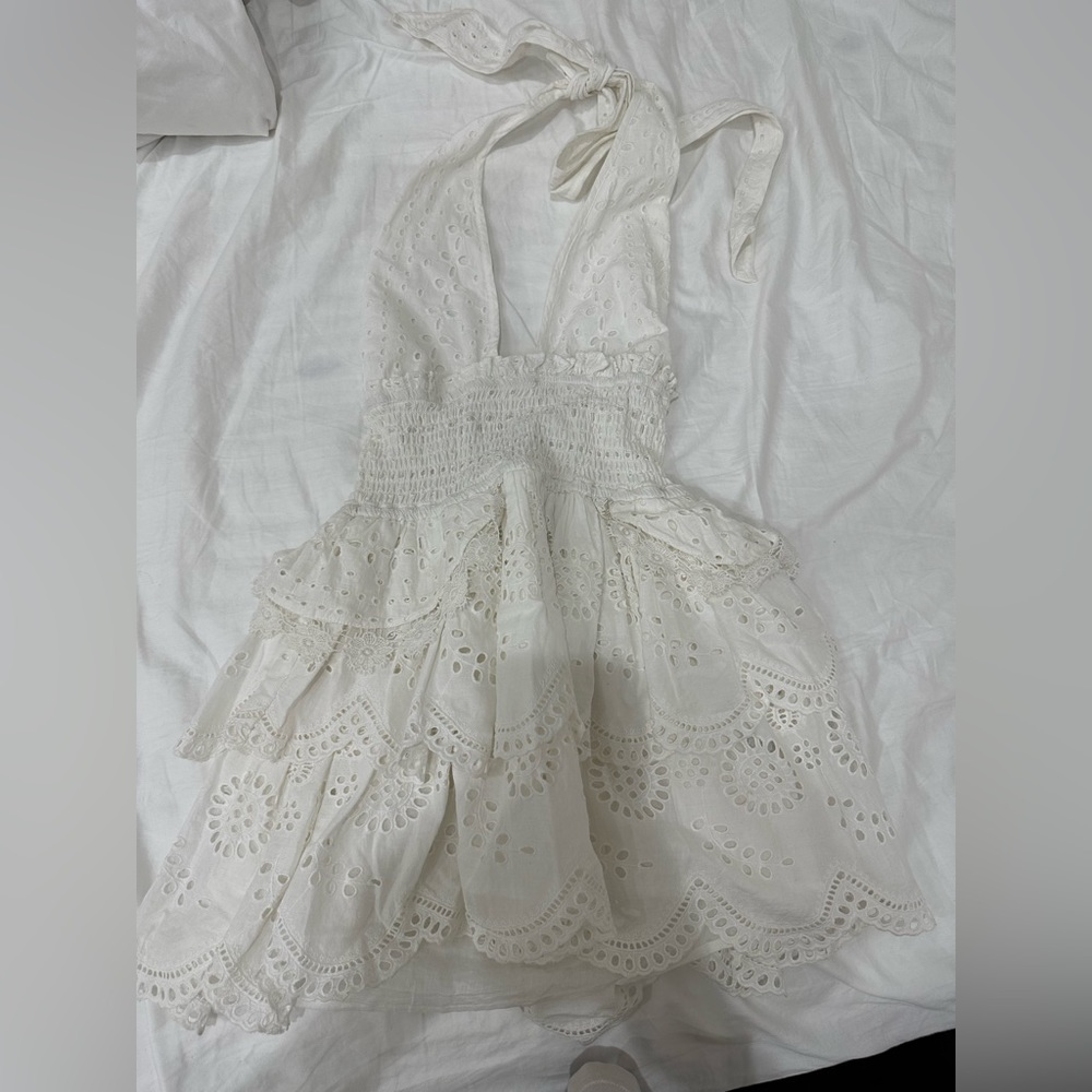 LoveShackFancy Deanna Halter Mini Dress NWT